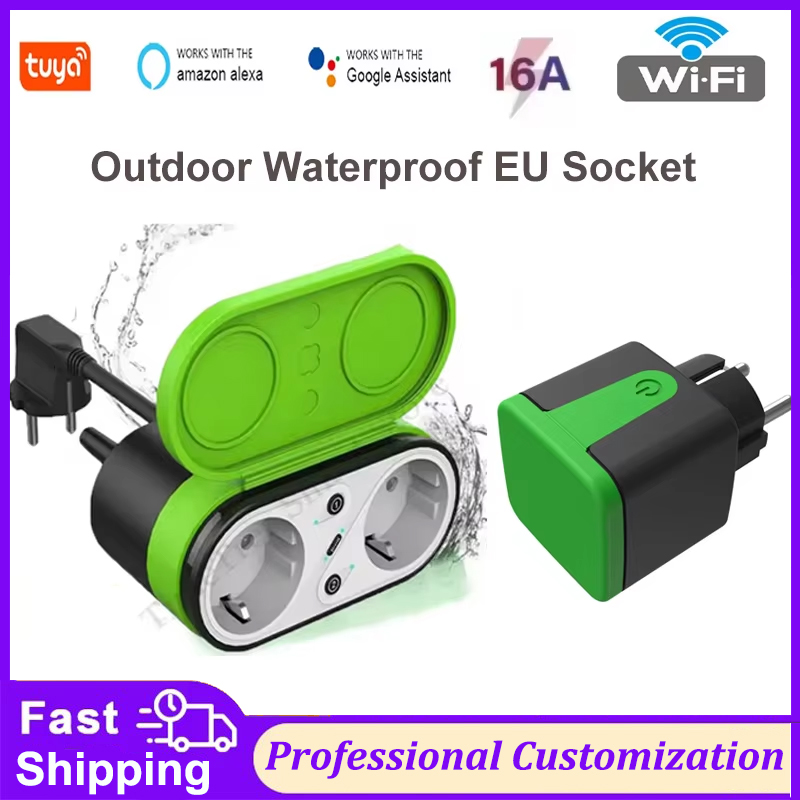 Smart Relay Tuya - ปลั๊กไฟอัจฉริยะ Tuya EU 16A Wifi สำหรับภายนอกอาคาร