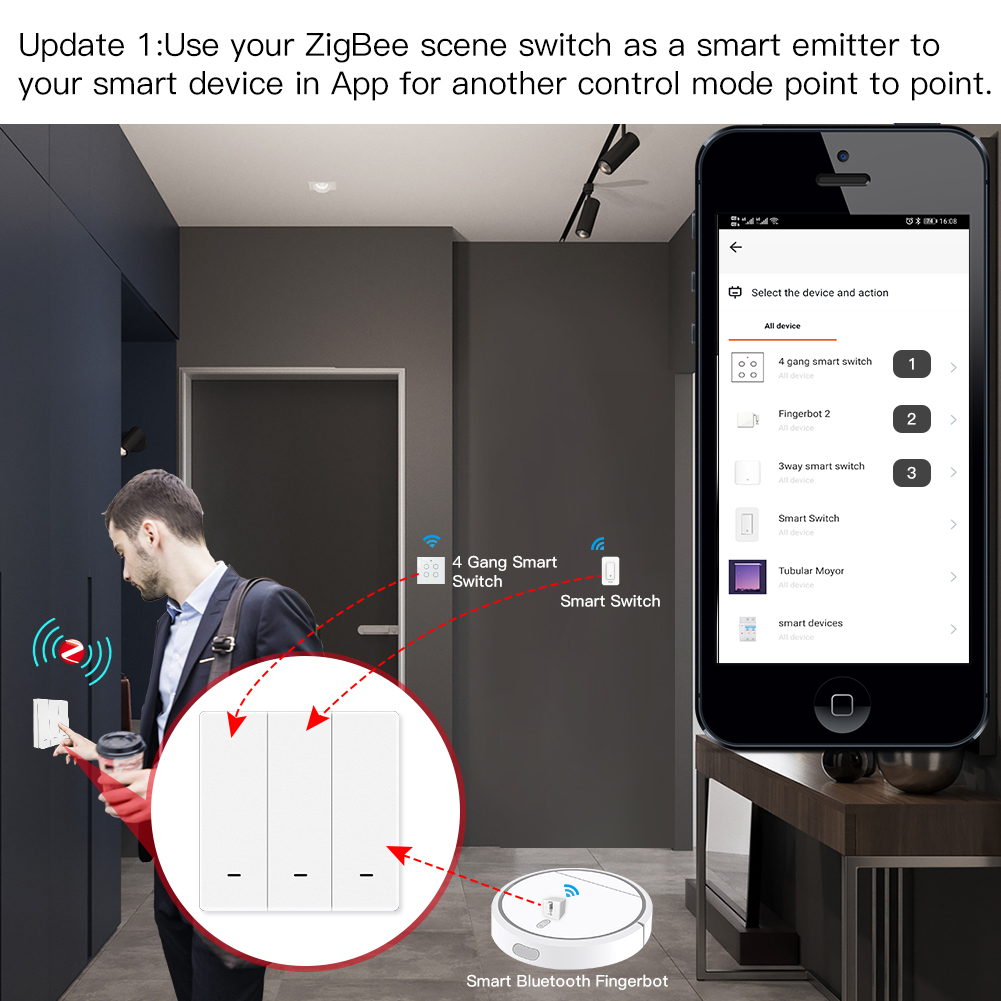 สวิตช์ควบคุมฉากไร้สาย MOES Tuy - Smart Relay Tuya บทวิจารณ์และราคา
