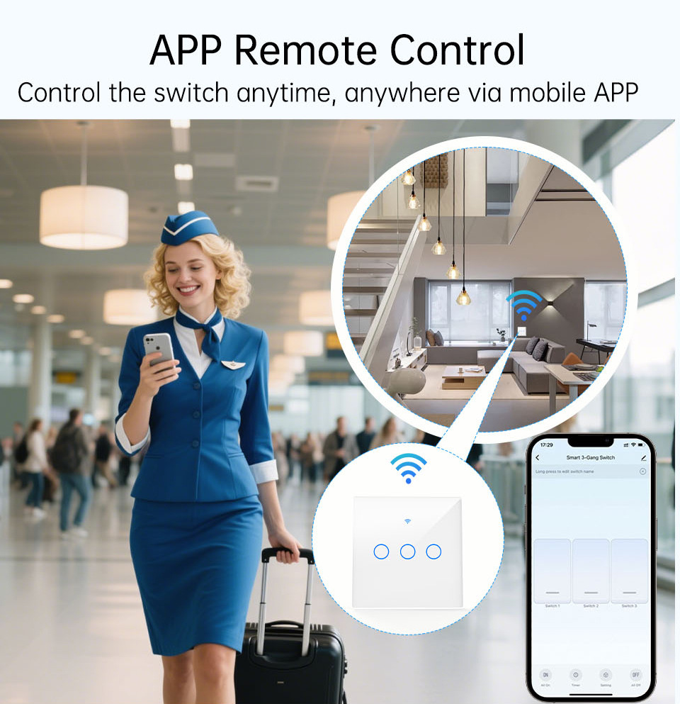 สวิตช์ไฟติดผนังแบบสัมผัส WiFi  - Smart Relay Tuya บทวิจารณ์และราคา