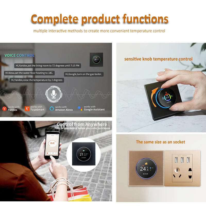 มีสินค้าในสต็อก: เทอร์โมสตัทแบ - Tuya Smart บทวิจารณ์และราคา