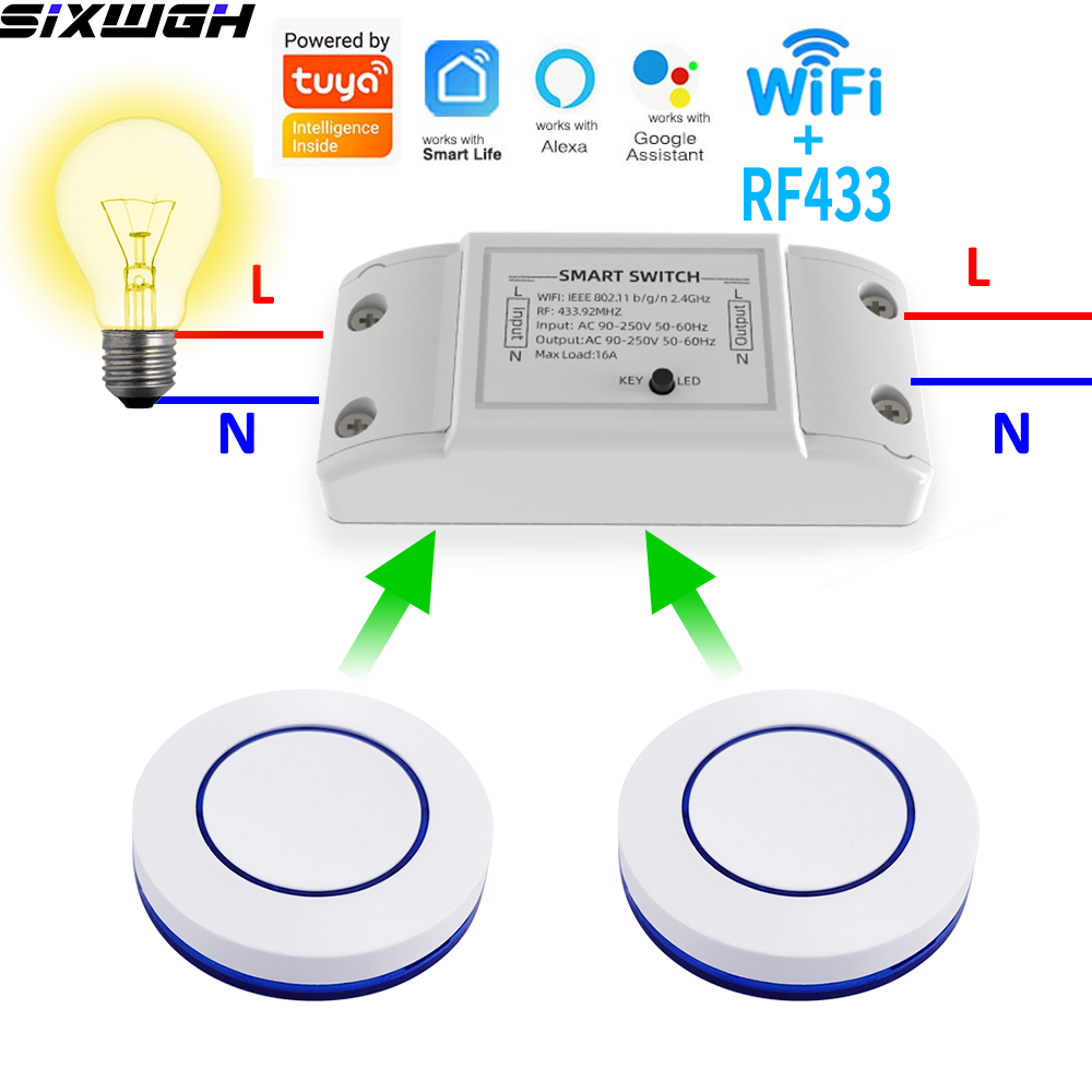 16A WiFi Tuya สวิตช์อัจฉริยะรี - Smart Relay Tuya บทวิจารณ์และราคา